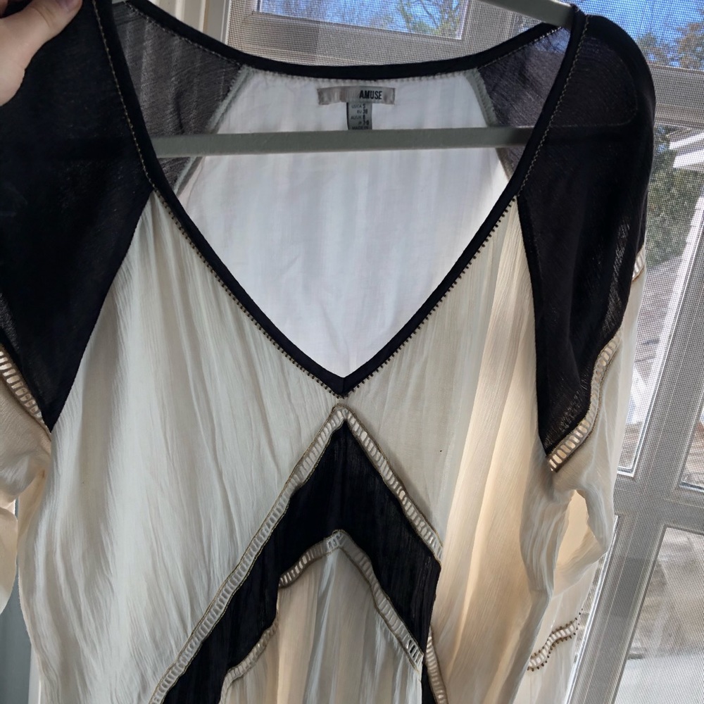Amuse Society Embellished Flow Sleeve Dress